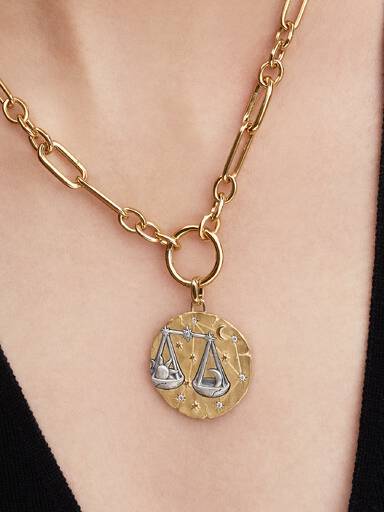 Charm Medallón grande Signo Zodical Libra