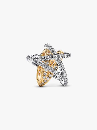 Charm Estrella Cruzada Brillante