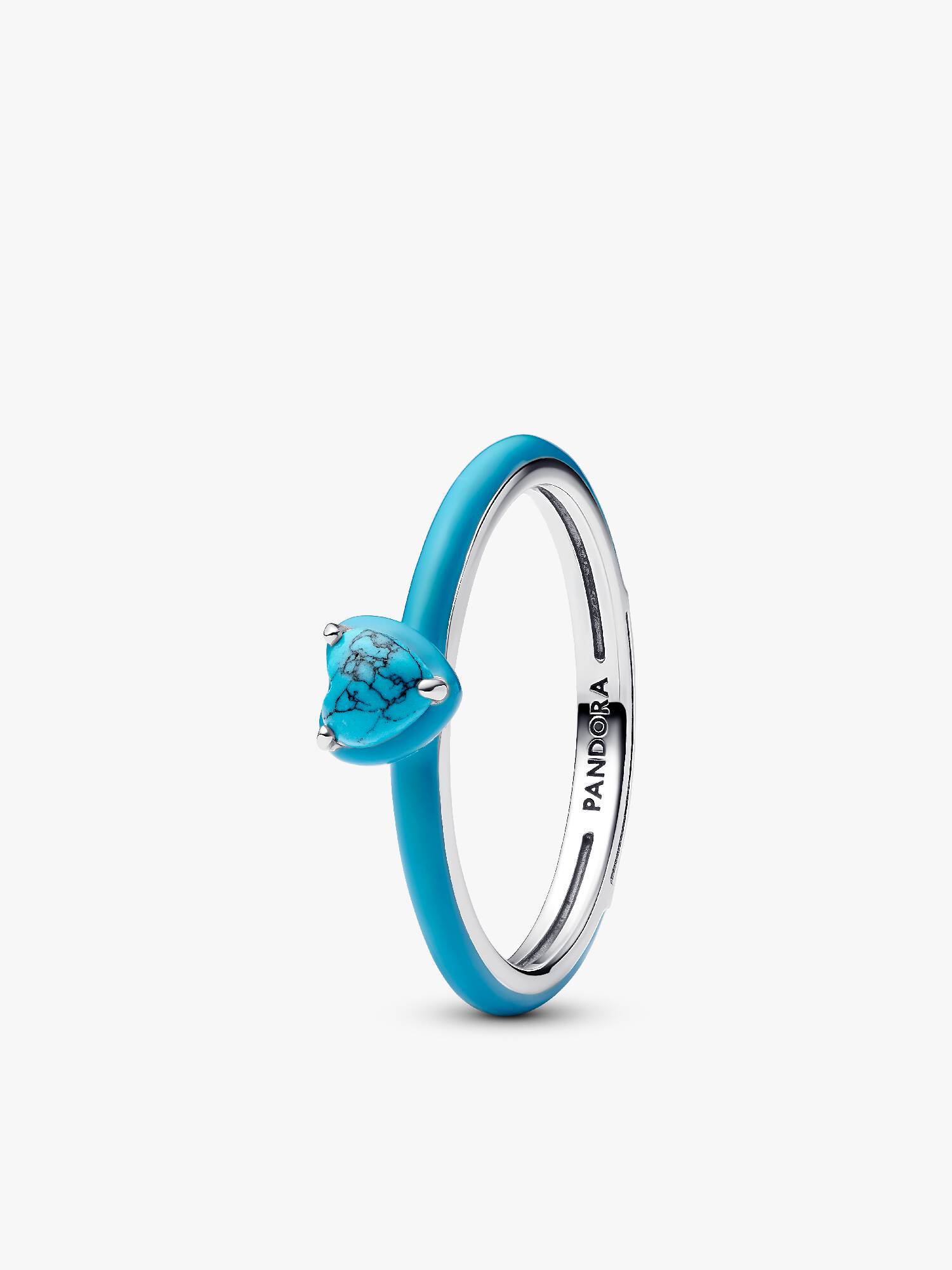 Anillo Corazón de color turquesa