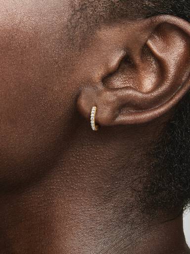 Aretes de aro Abrazo Brillante
