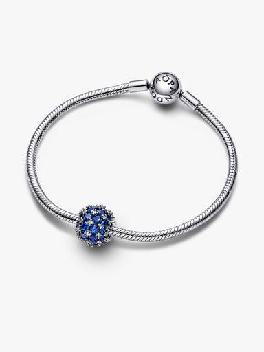 Charm Azul Redondo Pavé Brillante