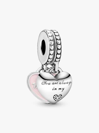 Charm colgante corazones Madre e Hija