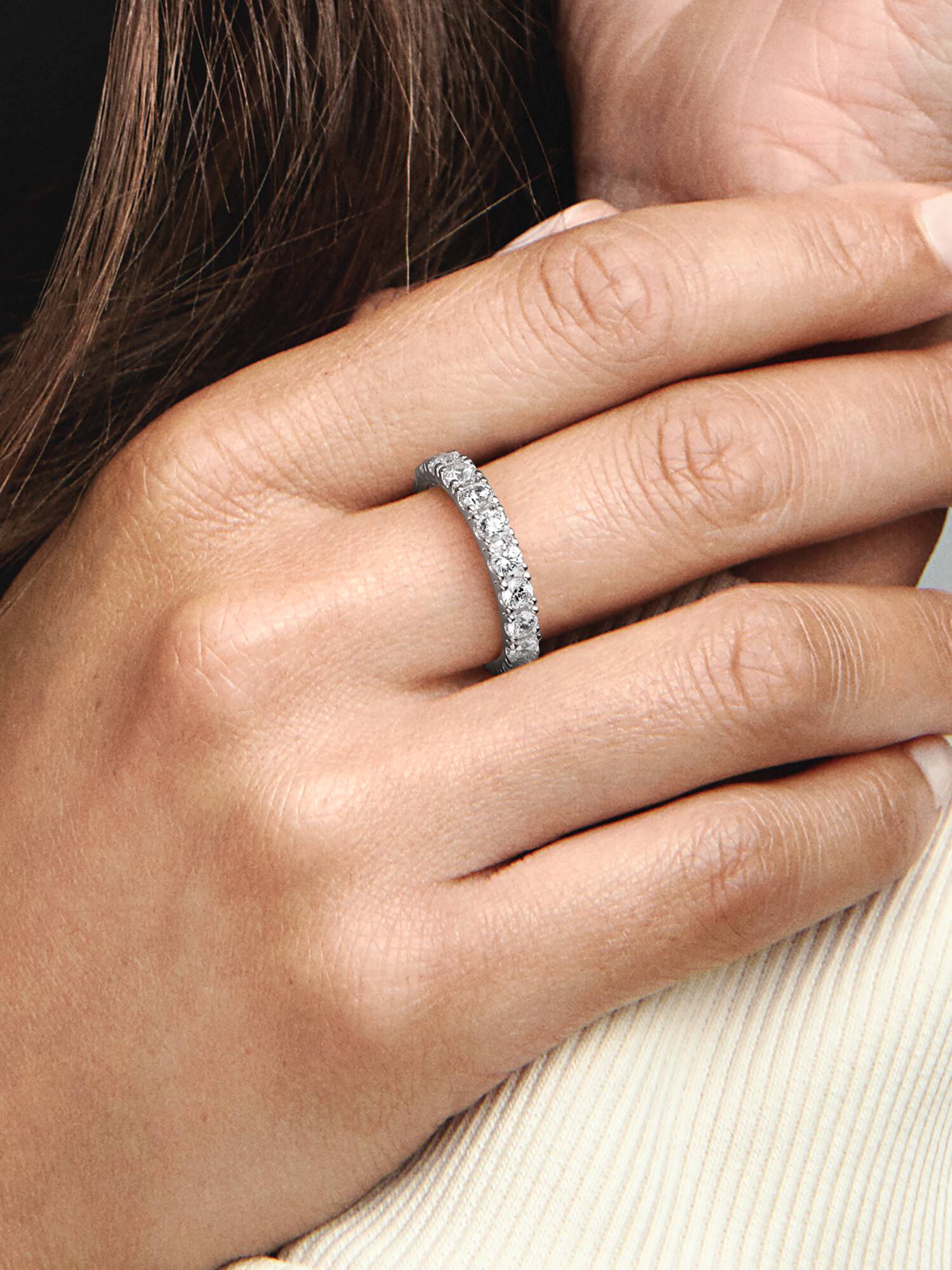 Anillo Eternidad hilera reluciente