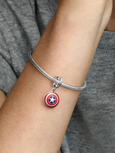 Charm colgante Escudo del Capitán América de The Avengers de Marvel