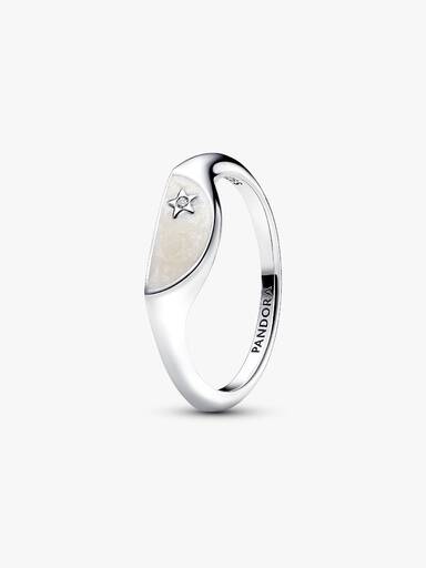 Anillo Medio Sello Esmaltado