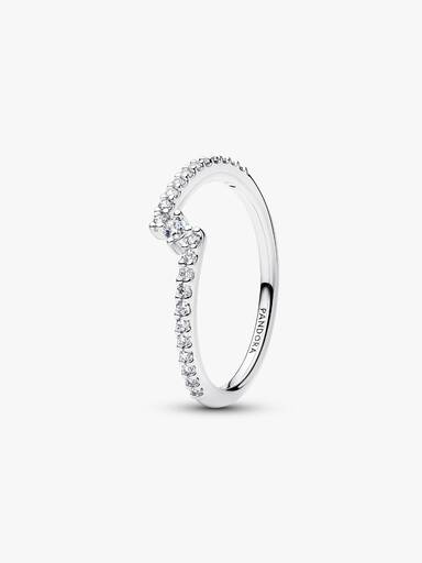 Anillo dividido en pavé deslumbrante
