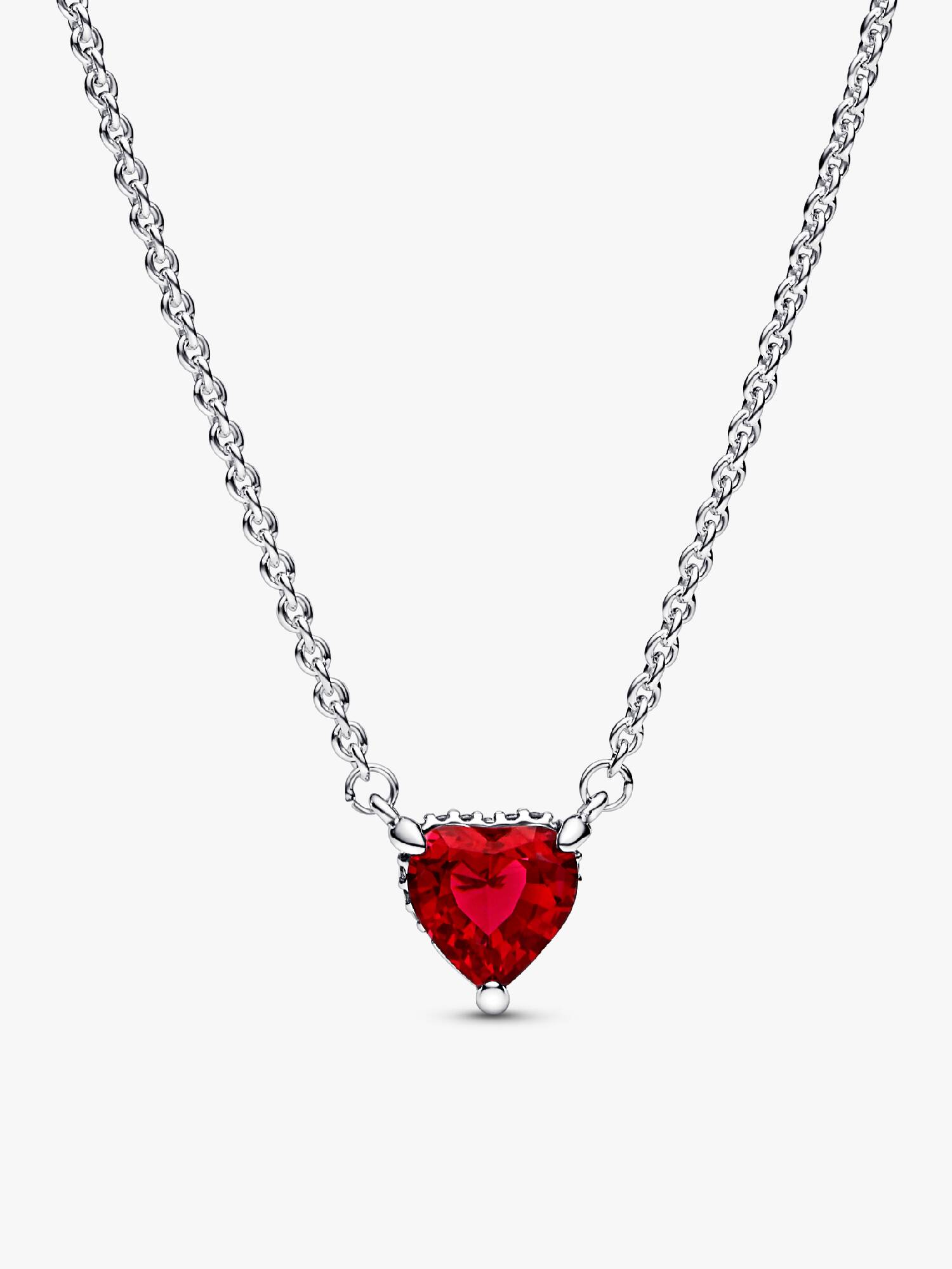 Collar collier con pendiente Halo de corazón reluciente