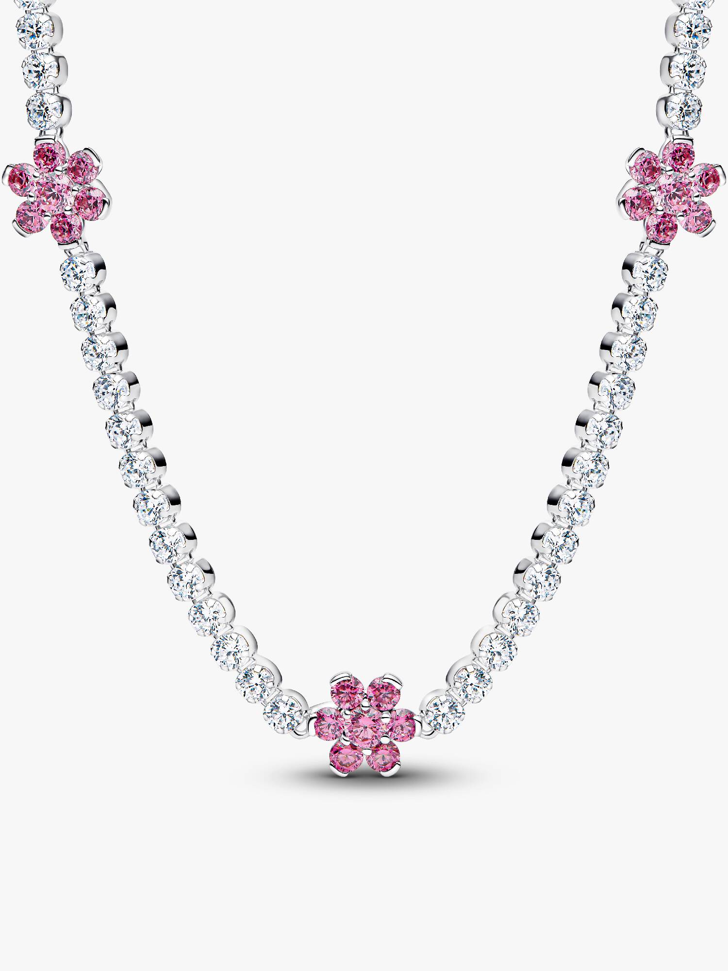 Collar de Tenis Flor Rosada
