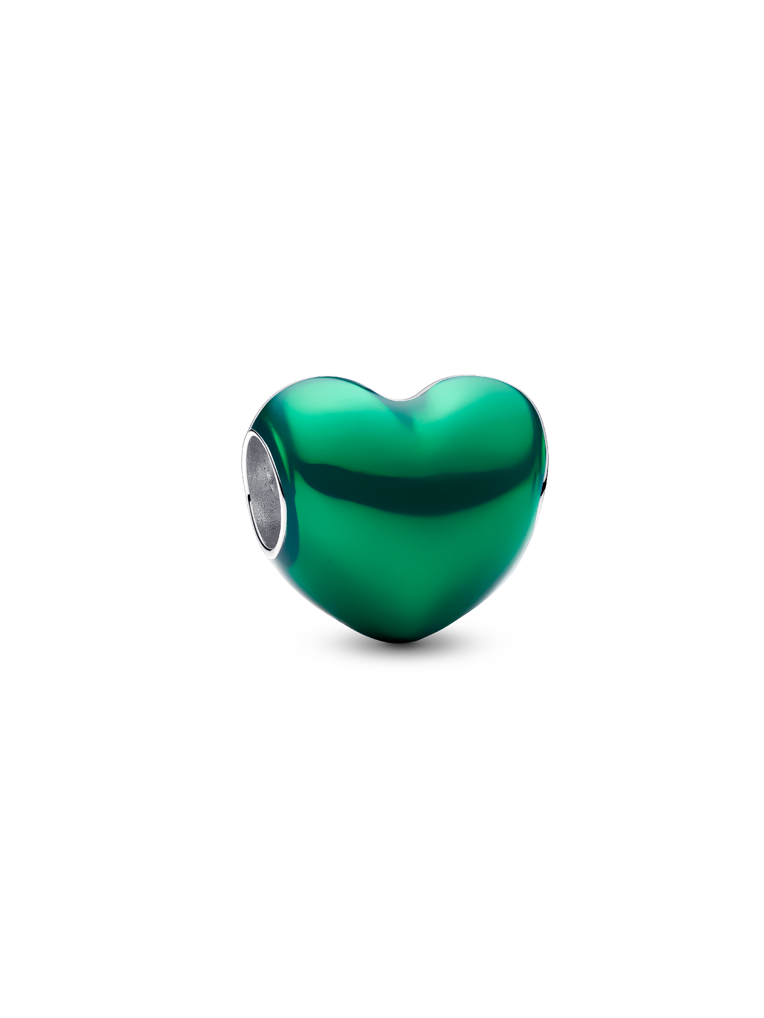 Charm Corazón Metálico Verde