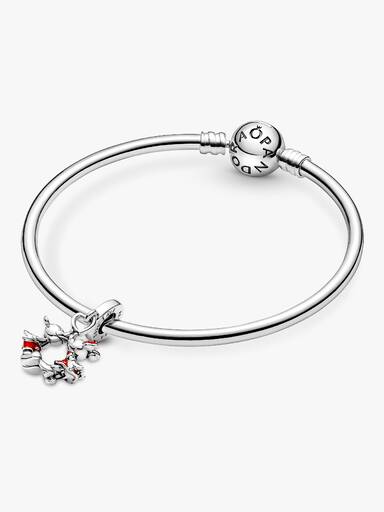 Charm colgante Beso de Mickey Mouse y Minnie Mouse de Disney
