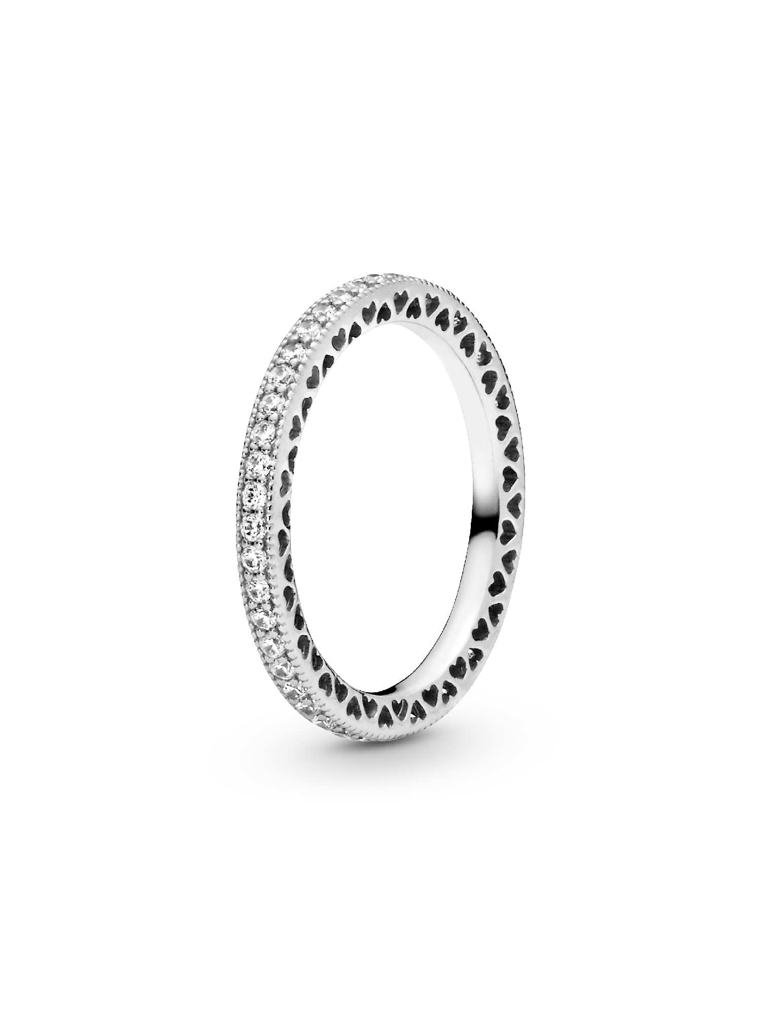 Anillo corazones con brillo