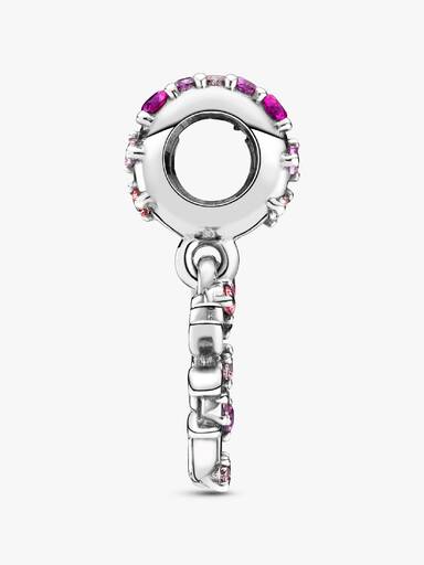 Charm colgante Corazón rosa con Árbol de Familia