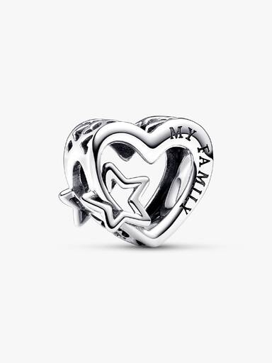 Charm calado Corazón de familia y estrella