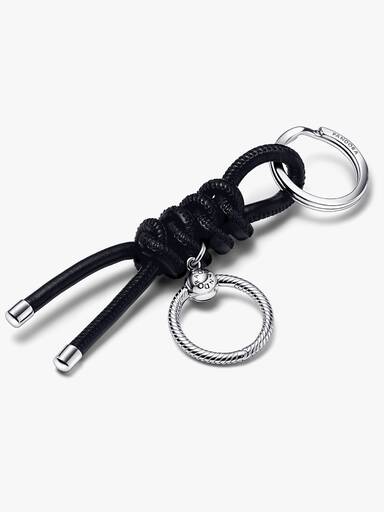 Llavero para charms de tela sin cuero Pandora Moments