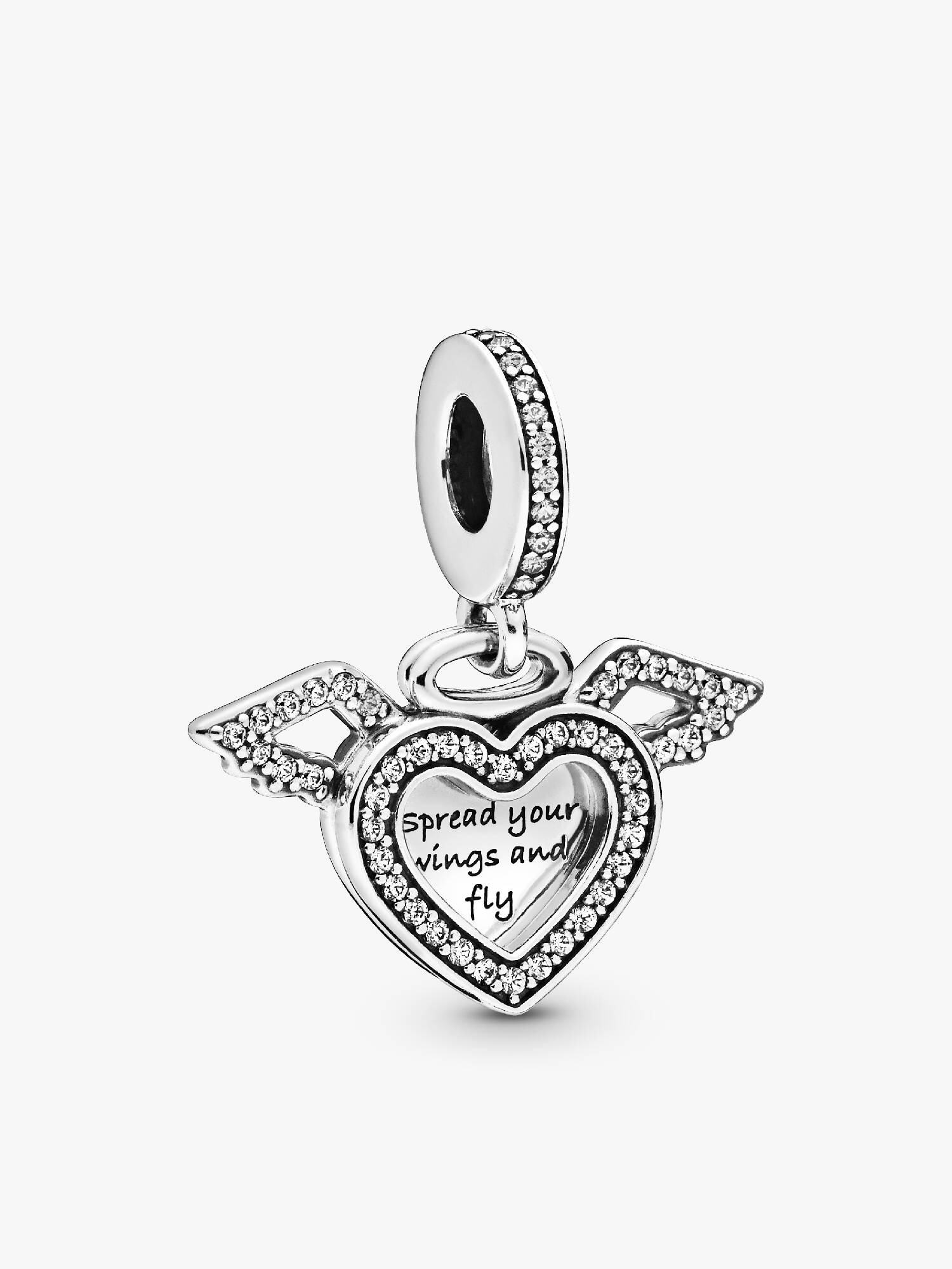 Charm colgante Corazón y alas de ángel