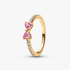 Anillo Moño Rosa Brillante Anillo Moño Rosa Brillante