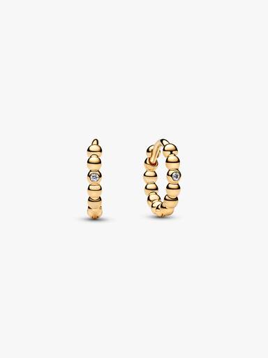 Aretes Huggie con cuentas