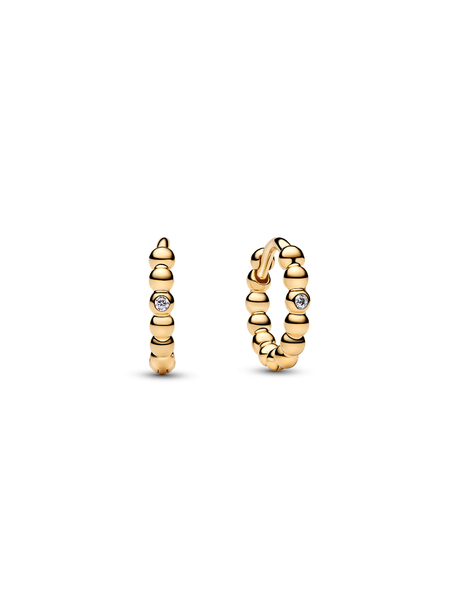 Aretes Huggie con cuentas