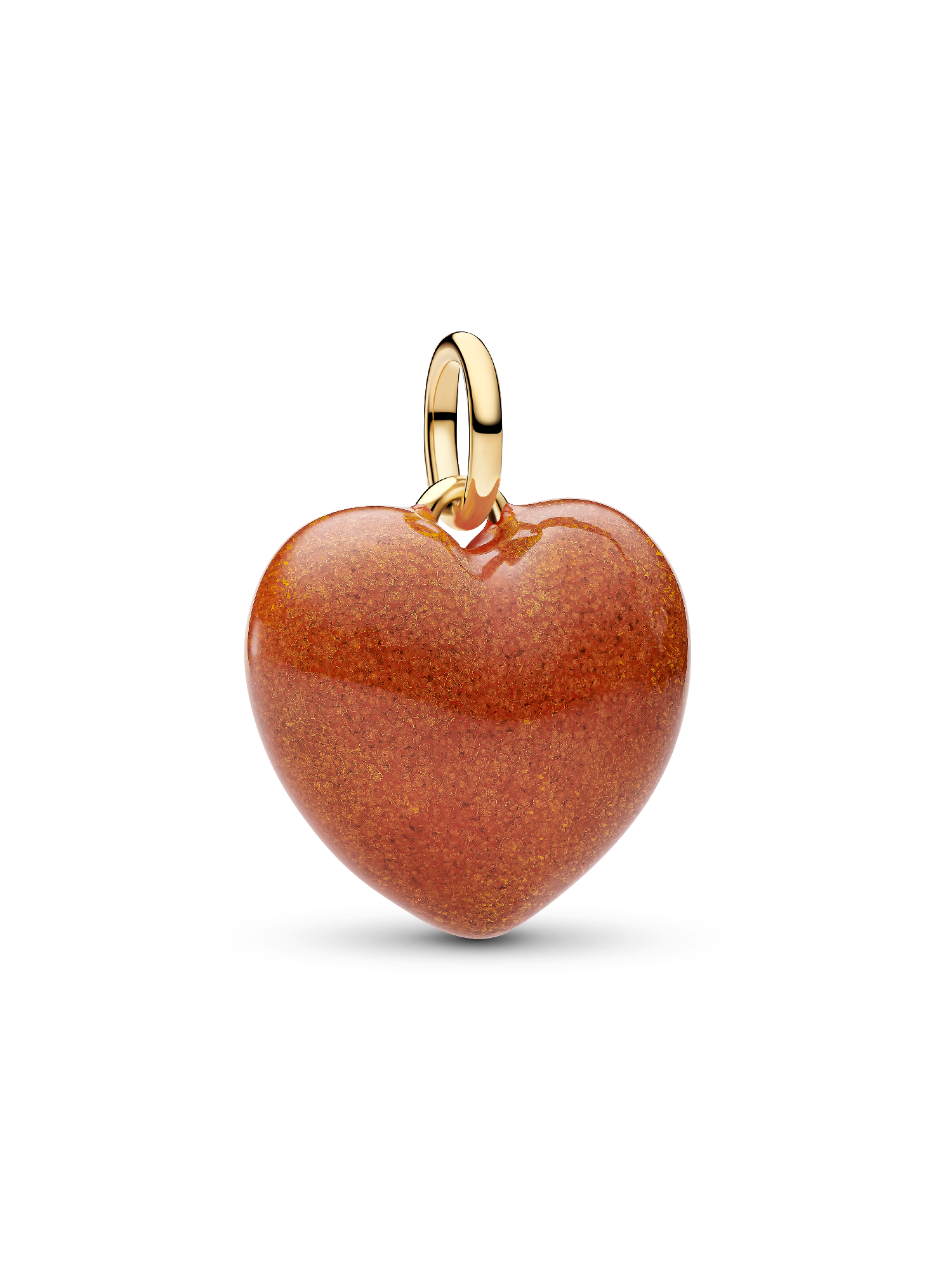 Charm colgante Corazón Acolchado Naranja