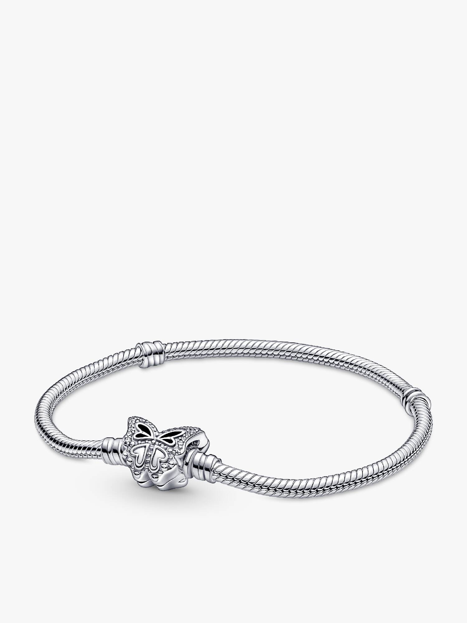 Brazalete cadena de serpiente con broche mariposa